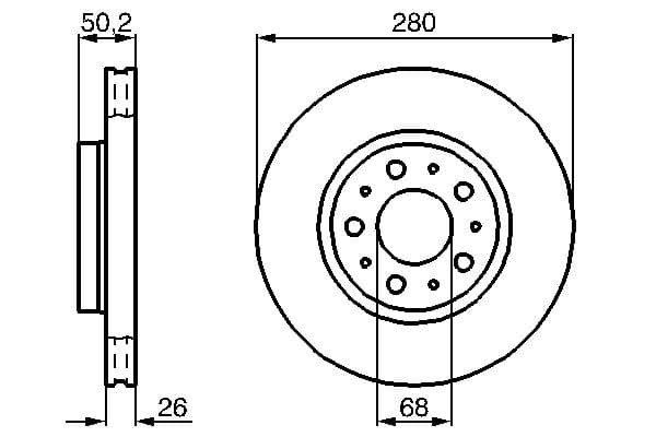 Bosch BD522 Fren diski; ön küçük görsel 5