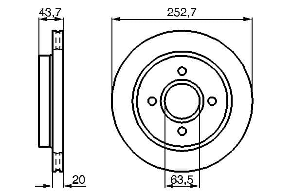Bosch BD524 Fren diski; arka küçük görsel 5
