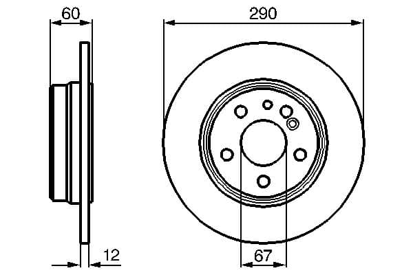 Bosch BD526 Fren diski; arka 1