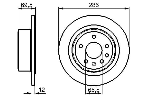 Bosch BD528 Fren diski; arka küçük görsel 5