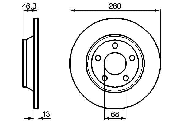 Bosch BD533 Fren diski; ön küçük görsel 5