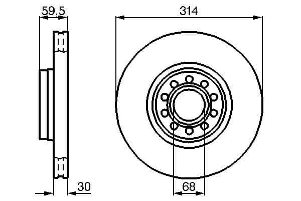 Bosch BD535 Fren diski; ön 1