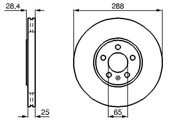 Bosch BD537 Fren diski; ön küçük görsel 5