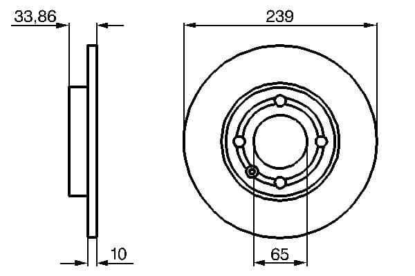 Bosch BD538 Fren diski; ön küçük görsel 5