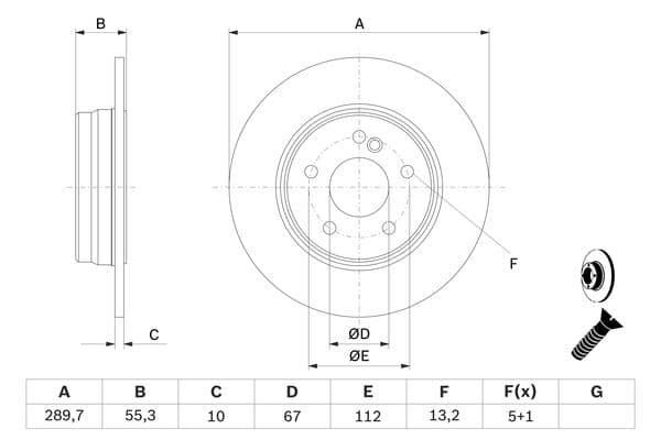 Bosch BD2042 Fren diski; arka küçük görsel 5