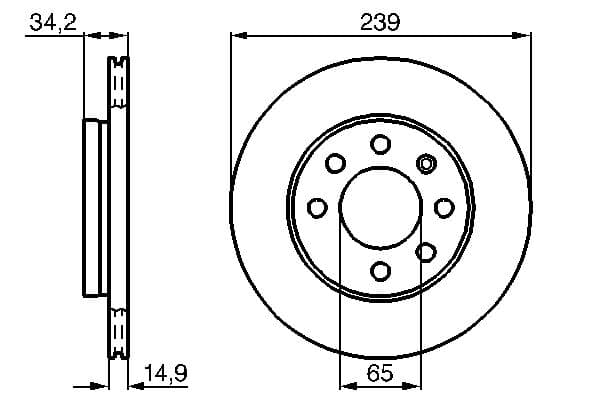 Bosch BD2043 Fren diski Premium1; ön küçük görsel 5
