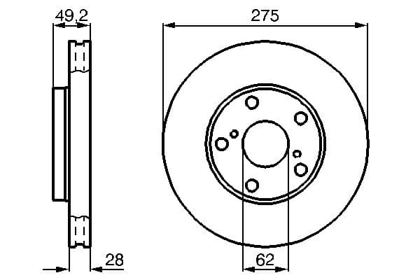 Bosch BD550 Fren diski; ön küçük görsel 5