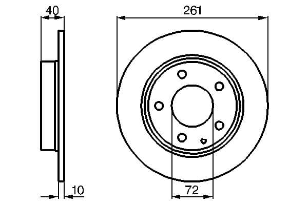 Bosch BD551 Fren diski; arka küçük görsel 5