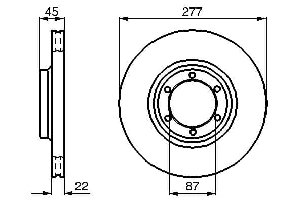 Bosch BD553 Fren diski; ön küçük görsel 5