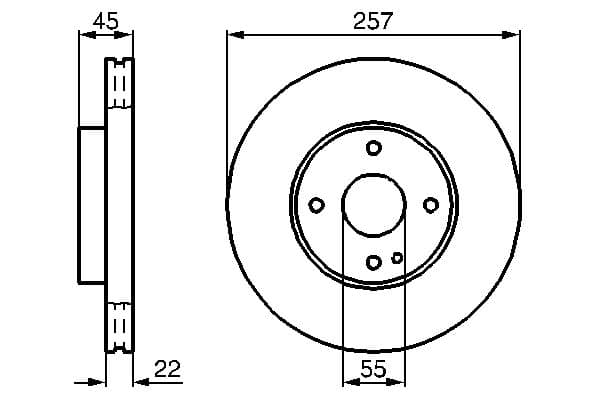 Bosch BD556 Fren diski; ön 1