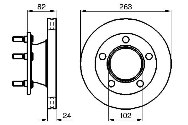 Bosch BD561 Fren diski; ön küçük görsel 5