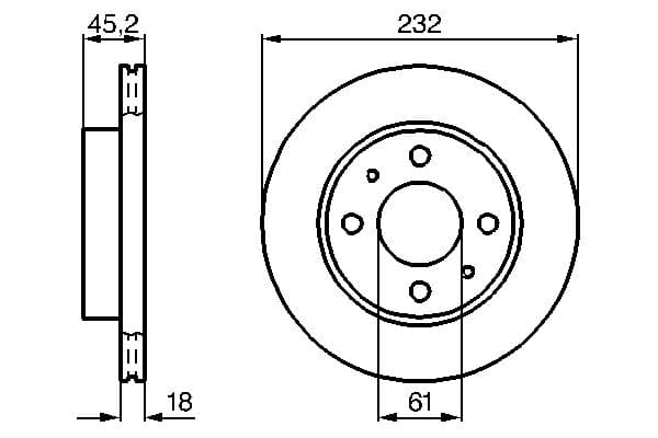 Bosch BD566 Fren diski; ön küçük görsel 5