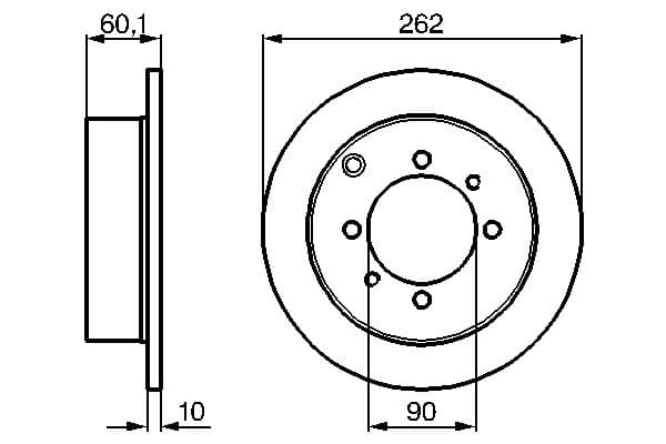 Bosch BD571 Fren diski; arka küçük görsel 5