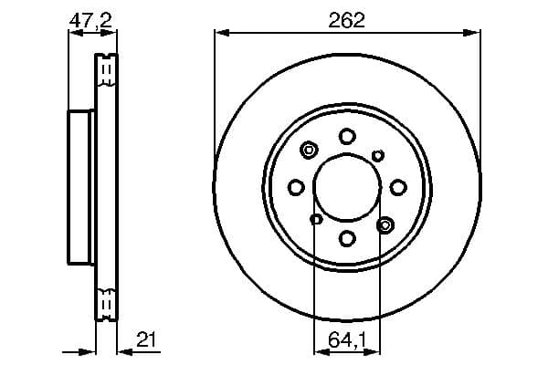 Bosch BD573 Fren diski; ön küçük görsel 5