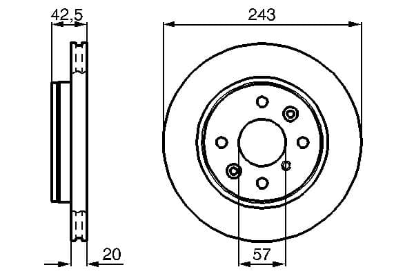 Bosch BD575 Fren diski; ön küçük görsel 5