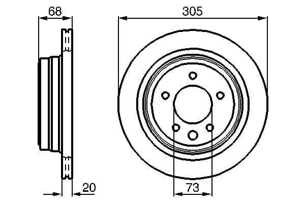 Bosch BD576 Fren diski; arka küçük görsel 5