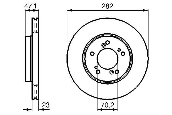 Bosch BD583 Fren diski; ön küçük görsel 5
