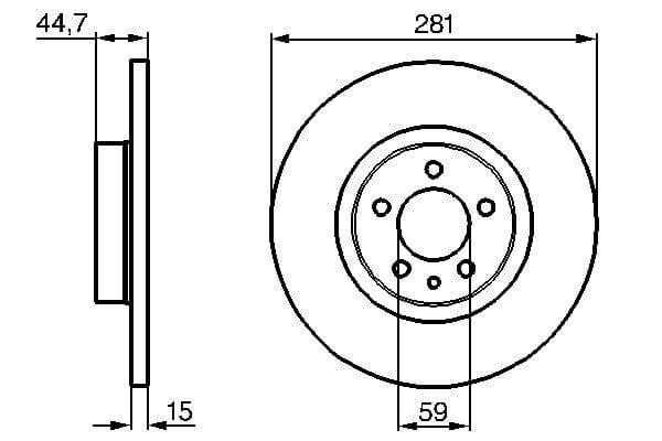 Bosch BD584 Fren diski; ön küçük görsel 5