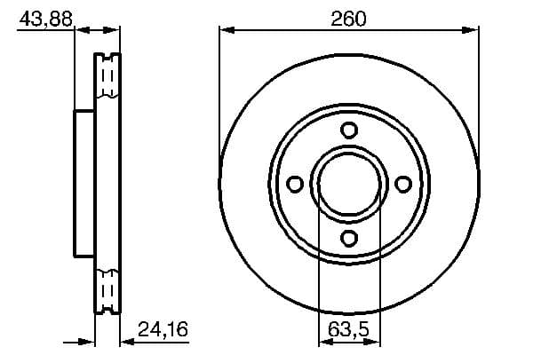 Bosch BD587 Fren diski; ön küçük görsel 5