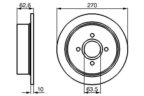Bosch BD588 Fren diski; arka küçük görsel 5