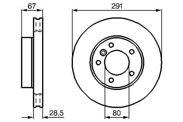 Bosch BD605 Fren diski; ön küçük görsel 5