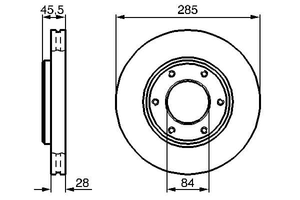 Bosch BD607 Fren diski; ön küçük görsel 5