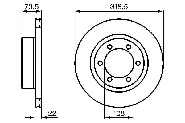 Bosch BD612 Fren diski; ön küçük görsel 5
