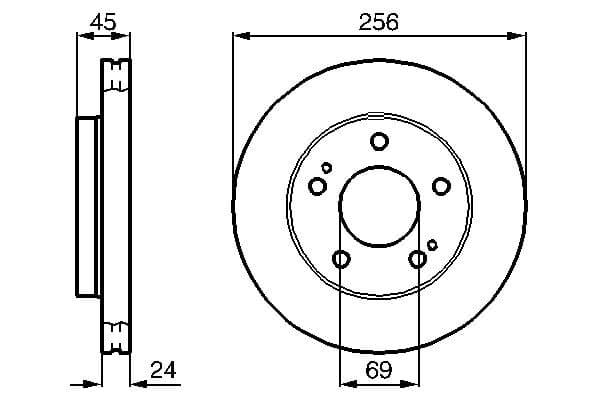 Bosch BD622 Fren diski; ön küçük görsel 5