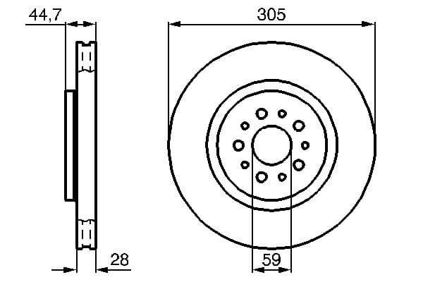 Bosch BD625 Fren diski; ön küçük görsel 5