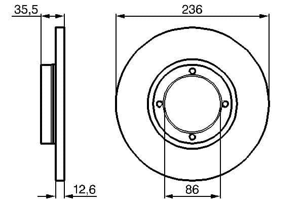 Bosch BD626 Fren diski; ön küçük görsel 5