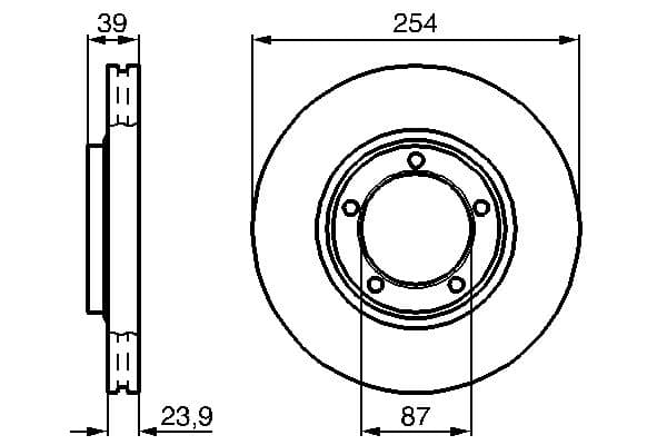 Bosch BD628 Fren diski; ön küçük görsel 5