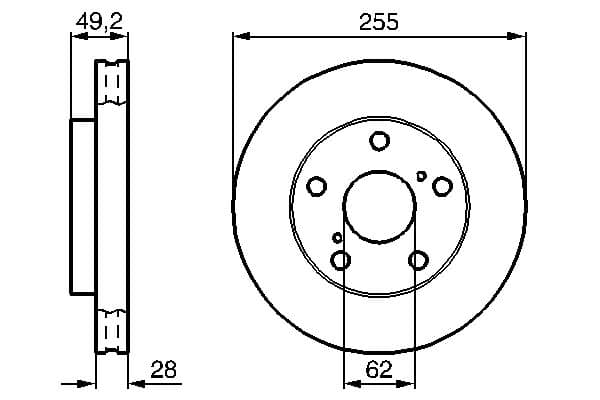 Bosch BD639 Fren diski; ön küçük görsel 5