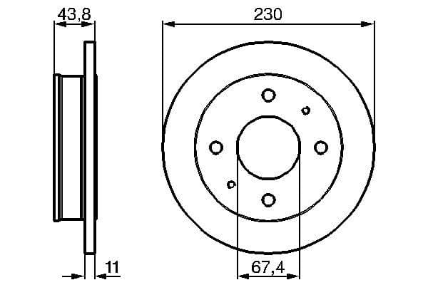 Bosch BD640 Fren diski; ön küçük görsel 4