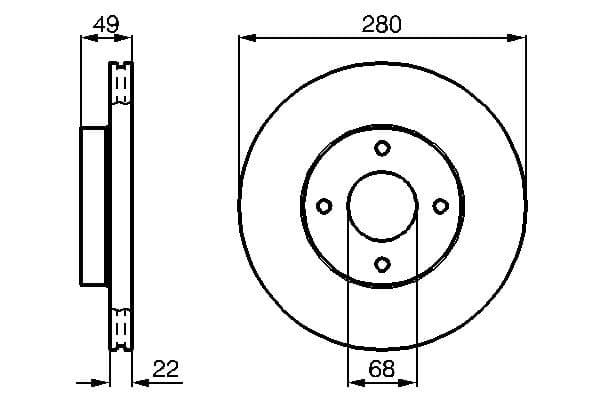 Bosch BD641 Fren diski; ön küçük görsel 5