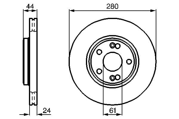 Bosch BD647 Fren diski; ön küçük görsel 5