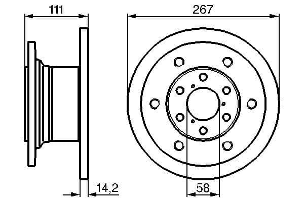 Bosch BD655 Fren diski; ön küçük görsel 4
