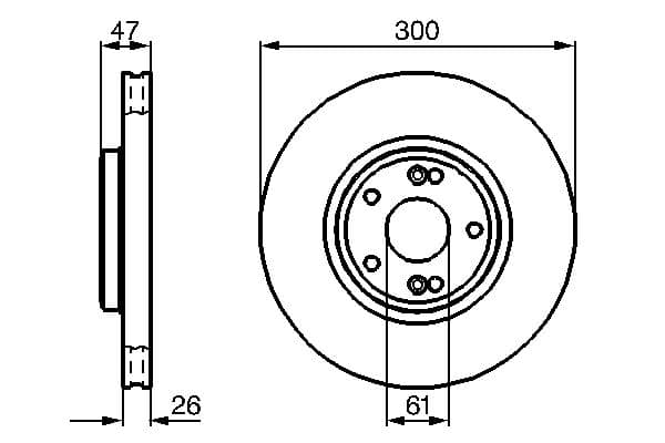 Bosch BD2048 Fren diski; ön küçük görsel 5