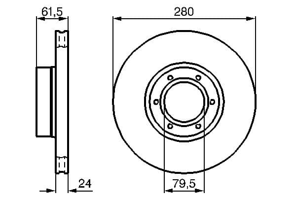 Bosch BD658 Fren diski; ön küçük görsel 5