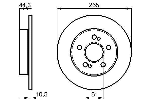 Bosch BD671 Fren diski; arka küçük görsel 5