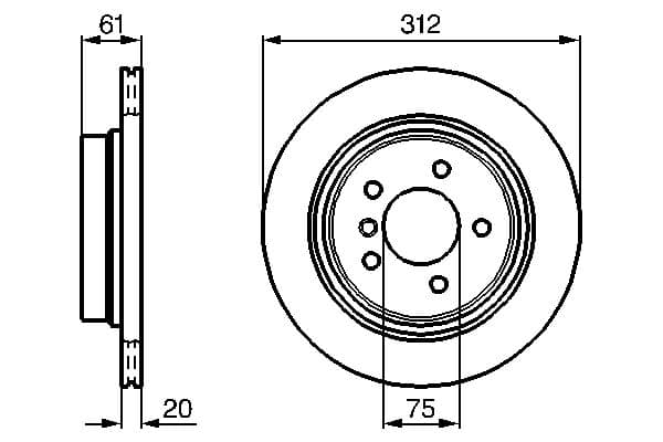 Bosch BD676 Fren diski; arka 1