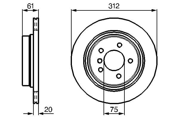 Bosch BD680 Fren diski; arka küçük görsel 5