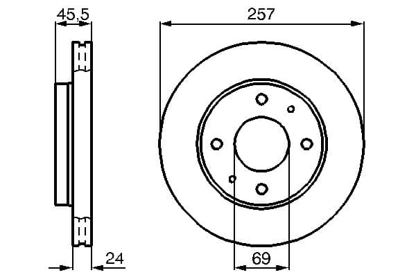 Bosch BD684 Fren diski; ön küçük görsel 5