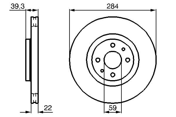 Bosch BD694 Fren diski; ön küçük görsel 5