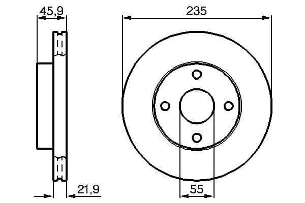 Bosch BD695 Fren diski; ön küçük görsel 5
