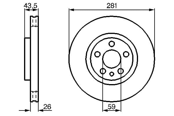 Bosch BD715 Fren diski; ön küçük görsel 5