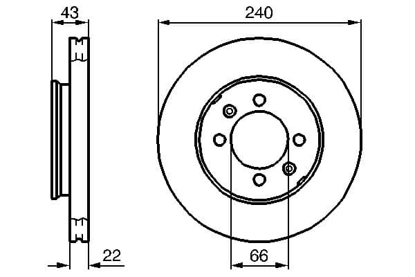 Bosch BD716 Fren diski; ön küçük görsel 5