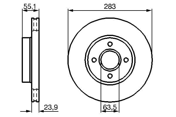Bosch BD717 Fren diski; ön küçük görsel 5