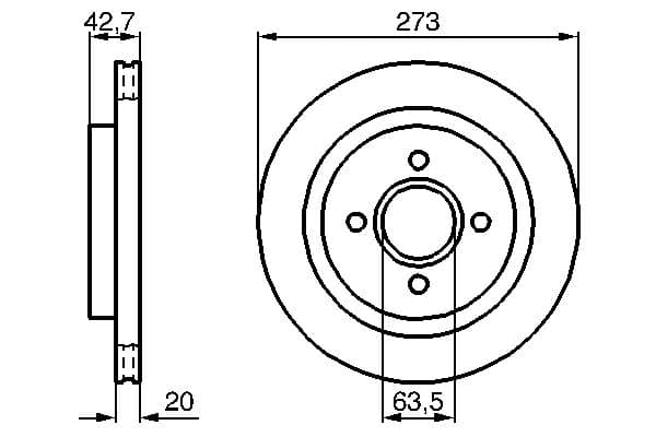 Bosch BD719 Fren diski; arka küçük görsel 5