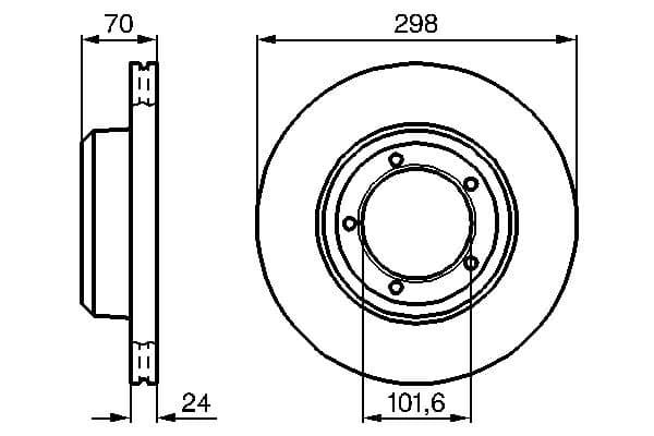 Bosch BD727 Fren diski; ön küçük görsel 5
