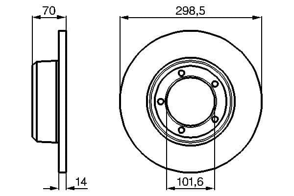 Bosch BD729 Fren diski; ön küçük görsel 5